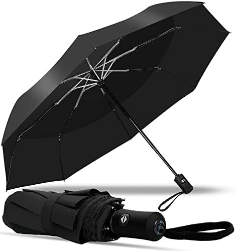 Compact Travel Umbrella, Folding Small Mini Windproof Umbrella, Lightweight Portable Parasol for Backpack Purse, Car Backpack Purse Automatic Umbrellas for Rain