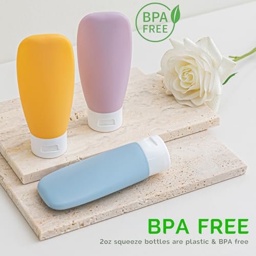20 Pack Travel Bottles Set for Toiletries TSA Approved, Leak Proof Travel Size Containers Kit Portable Refillable Travel Accessories for Shampoo Conditioner Lotion Liquids (Multi-color) - Image 3