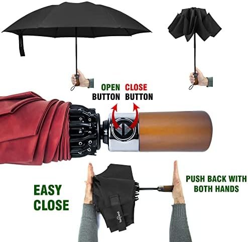 Raintrend UPF 50+ UV Protection Travel Umbrella 41 Inch Windproof Lightweight Inverted Umbrella for Sun and Rain - Image 6