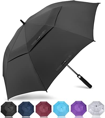 ZOMAKE Golf Umbrella 54/62/68 Inch, Large Windproof Umbrellas Automatic Open Oversize Rain Umbrella with Double Canopy for Men - Vented Stick Umbrellas
