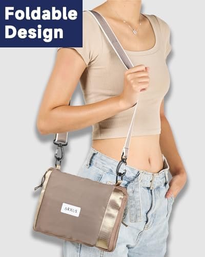 Folding Travel Bag Carry on Bags for Airplanes with Detachable Adjustable Shoulder Strap Light Weight Travel Duffle Bag for Women with Suitcase Sleeve 17x11x9 inch - Image 3