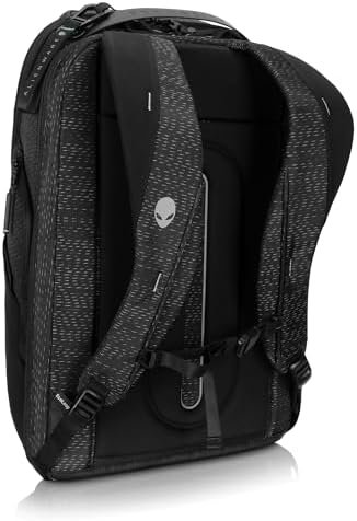 Alienware AW724P Horizon Travel Backpack - Fits upto 18-inch, 840D Fabric, EVA Foamed, Weather-resistant, Shockproof, Padded Shoulder Strap, Padded Back, RFID Blocking Pocket - Galaxy Weave Black - Image 8