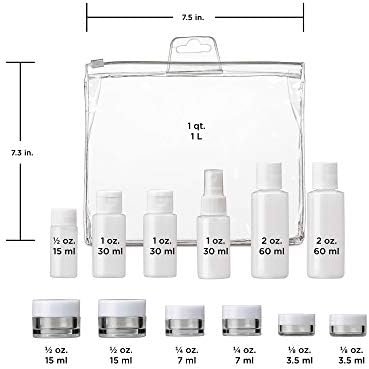 Conair Travel Sized Toiletries, TSA Approved Travel Bottles, Travel Sized Bottles by Travel Smart, 13 Piece Set - Image 2
