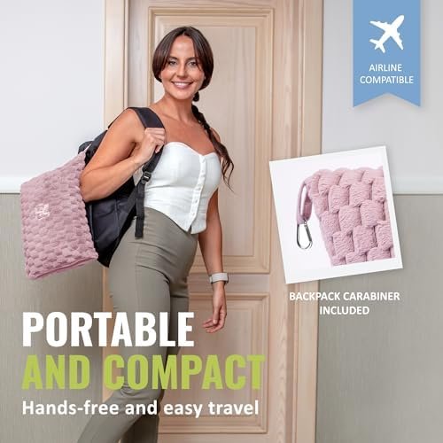 BOACAY Packable Travel Blanket for Airplane, Car - Compact Office Blanket - Portable Pillow for Adults, Kids with Case, Luggage Sleeve, Backpack Clip - Image 3