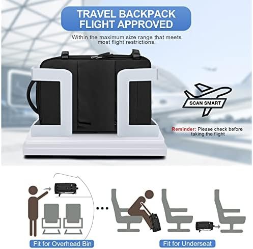 coofay Travel Backpack For Women Men Airline Approved Carry On Backpack Flight Approved Waterproof Sports Luggage Backpack Casual Daypack Small Hiking Backpack Black Backpack - Image 8