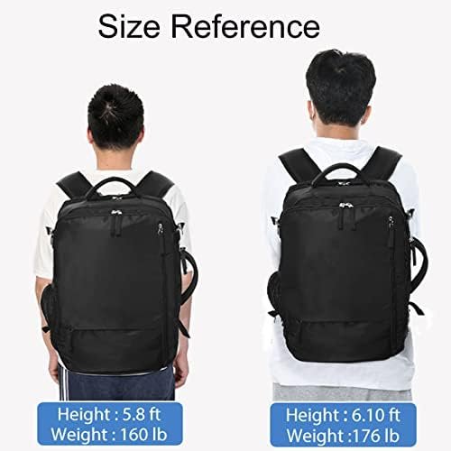 Hanples Extra Large Travel Backpack for Women as Person Item Flight Approved, 40L Carry On Backpack, 17 Inch Laptop Waterproof Backpack, Hiking, Casual Bag Backpack(Black) - Image 9