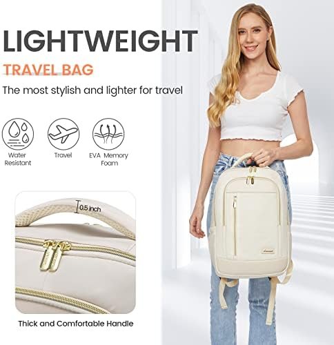 LOVEVOOK Laptop Backpack for Women, Business Travel Backpacks Purse, Daily Computer Bag for Work, Stylish Teacher Office Daypack, 15.6 inch - Image 7