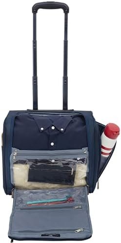 TPRC Smart Under Seat Carry-On Luggage with USB Charging Port, Navy Blue, Underseater 15-Inch - Image 5