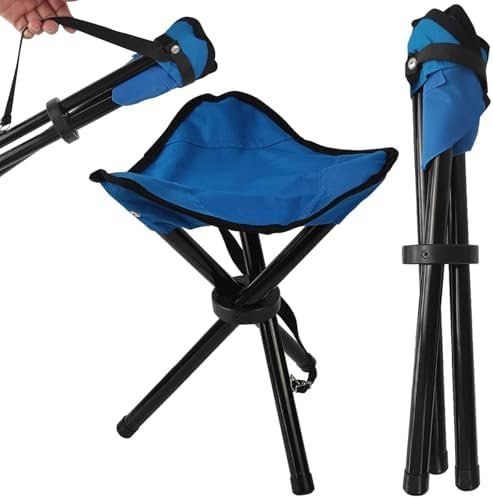 Travel Folding Camping Stool, (Sol·d by→Cenbee) Use Height 12.5" and Max Weight 300 lbs Outdoor Portable Party Chair Fishing Chair Seat for Camping Fishing Hiking Gardening and Beach Painting