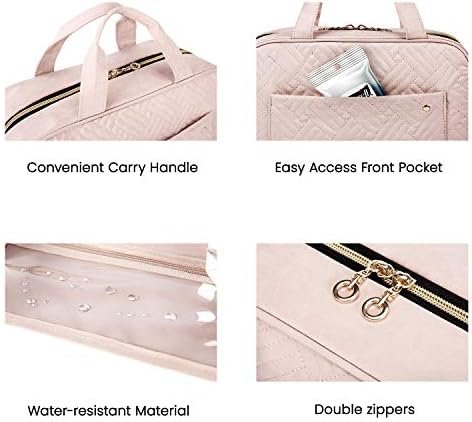 BAGSMART Large Toiletry Bag Travel Bag with Hanging Hook, Water-resistant Makeup Cosmetic Bag Travel Organizer for Accessories, Shampoo, Full Sized Container, Toiletries - Image 6