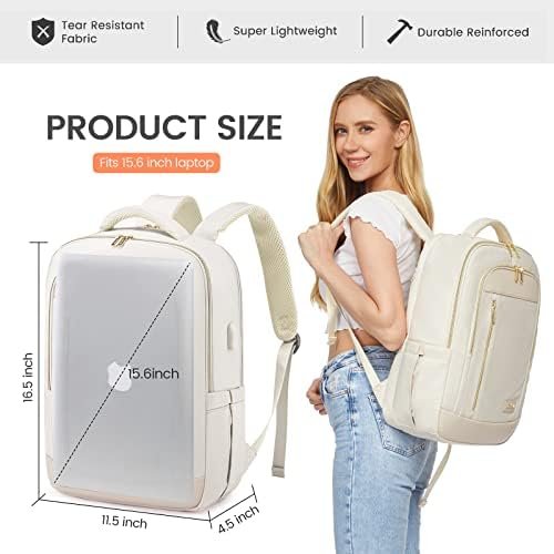 LOVEVOOK Laptop Backpack for Women, Business Travel Backpacks Purse, Daily Computer Bag for Work, Stylish Teacher Office Daypack, 15.6 inch - Image 3