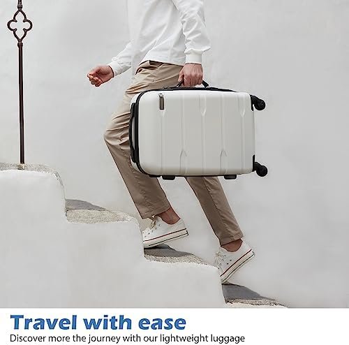 Coolife Luggage Expandable(only 28") Suitcase PC+ABS Spinner Built-In TSA lock 20in 24in 28in Carry on (Charcoal., M(24in).) - Image 2