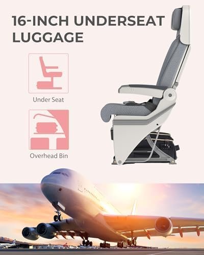BAGSMART Underseat Carry On luggage Airline approved, 16-inch Softside Underseater Travel Suitcase with Spinner Wheels Lightweight Overnight Bag Small Rolling Carry-on for Women Men Weekender,Black - Image 4