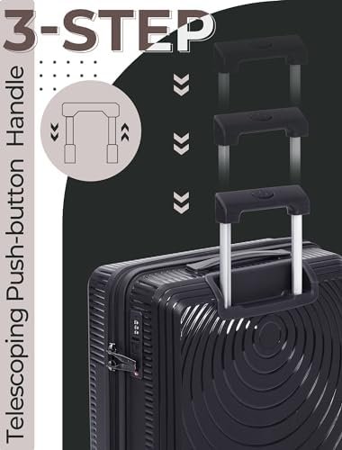 Luggage Sets 5 Piece, Suitcases with Wheels, Hardshell Suitcase Set, PP Carry on Luggage Set with TSA Lock, Travel Luggage - Image 2