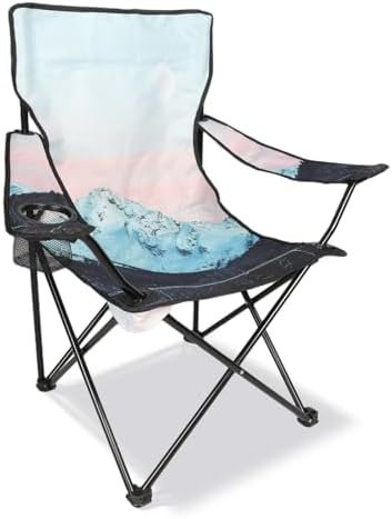 Camping Chair Portable Camp Chair, Folding Lawn Chair with Cup Holder for Outdoor Camping, Hiking, Travel, Patio, Beach, Picnics
