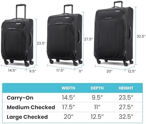 AMERICAN TOURISTER 4 KIX 2.0 Softside Expandable Luggage, Black, 20 Spinner - Image 7