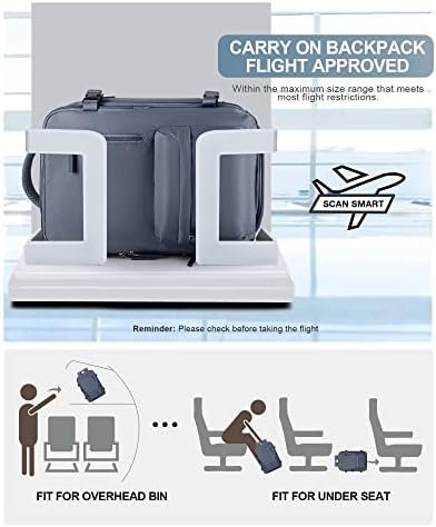 VGCUB Large Travel Backpack Bag for Women Men,Carry on Backpack,17 Inch Laptop Business Work Waterproof Backpack with Laptop Compartment,Person Item Flight Approved,Mochila de Viaje,Grey Blue - Image 6