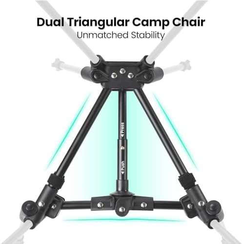UltraPort Portable Camping Chair, Lightweight Foldable Chair, Ultralight Backpacking Chair for Outdoor Camp, Hiking, Travel, Beach, and Picnic - Compact Design (Black) - Image 3