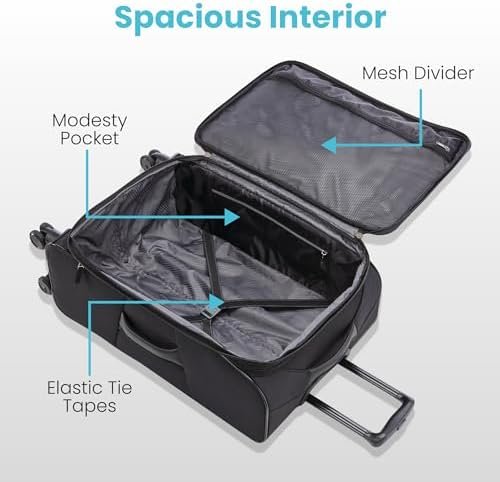 AMERICAN TOURISTER 4 KIX 2.0 Softside Expandable Luggage, Black, 20 Spinner - Image 3