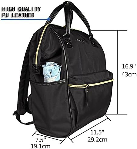 KROSER Laptop Backpack 15.6 Inch Stylish Backpack Doctor Bag Water Repellent College Casual Daypack with USB Port Travel Business Work Bag for Men/Women-Black - Image 4