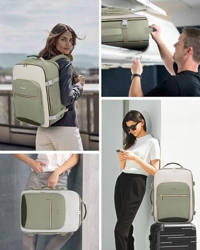 LOVEVOOK 40L Travel Backpack for Women & Men, Large Carry on Backpack for Airplanes with 3 Packing Cubes, TSA Personal Item Travel Bag fits 17" Laptop, Waterproof Travel Essentials Airline Approved - Image 6