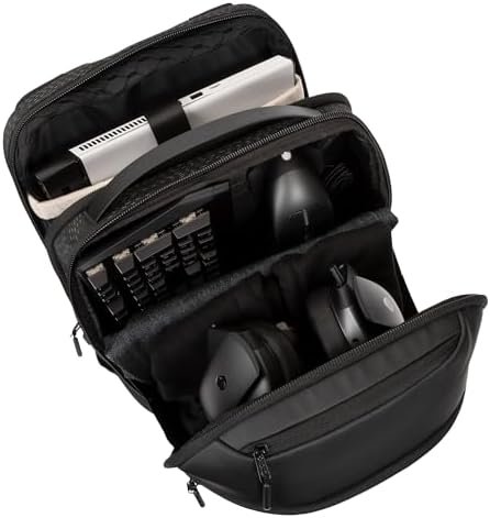Alienware AW724P Horizon Travel Backpack - Fits upto 18-inch, 840D Fabric, EVA Foamed, Weather-resistant, Shockproof, Padded Shoulder Strap, Padded Back, RFID Blocking Pocket - Galaxy Weave Black - Image 6