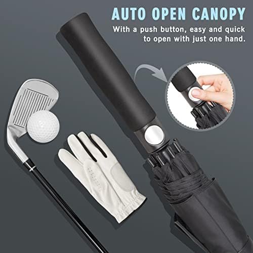 ZOMAKE Golf Umbrella 54/62/68 Inch, Large Windproof Umbrellas Automatic Open Oversize Rain Umbrella with Double Canopy for Men - Vented Stick Umbrellas - Image 4