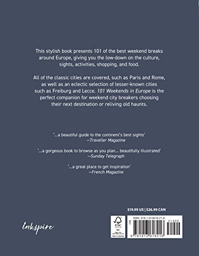 101 Weekends in Europe, 2nd Edition (IMM Lifestyle Books) 160 Photos and Inspiration for Your Next Vacation Destination - the Best of Each City in Culture, Sights, Shopping, Accommodation, and Food - Image 2
