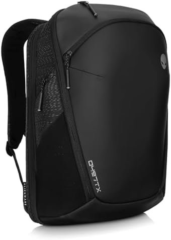 Alienware AW724P Horizon Travel Backpack - Fits upto 18-inch, 840D Fabric, EVA Foamed, Weather-resistant, Shockproof, Padded Shoulder Strap, Padded Back, RFID Blocking Pocket - Galaxy Weave Black - Image 2