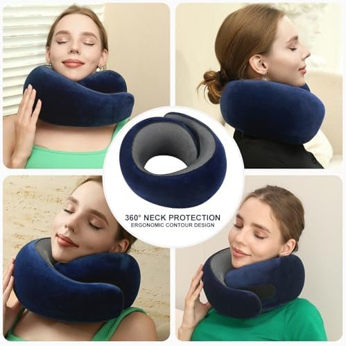 2024 New Memory Foam Travel Pillow for Airplanes,Neck Pillow for Traveling,Neck Plus Travel Pillow,Wander Neck Plus Travel Neck Pillow - Image 2