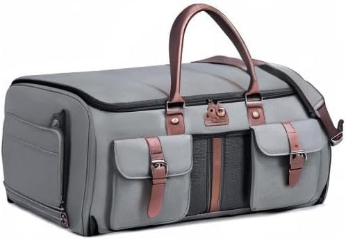 Carry on Garment Bag for Travel, Convertible Garment Duffle Bags for Men Women with Shoe Compartment - 2 in 1 Hanging Suitcase Suit Travel Bags - Image 8