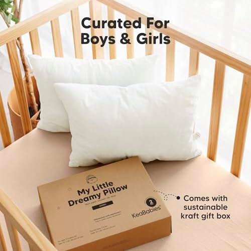 2-Pack Toddler Pillow - Soft Organic Cotton Toddler Pillows for Sleeping - 14X20 Jumbo Pillow for Kids - Kids Pillows for Sleeping - Kids Pillow for Travel, School, Nap, Age 2 to 5 (Soft White) - Image 9