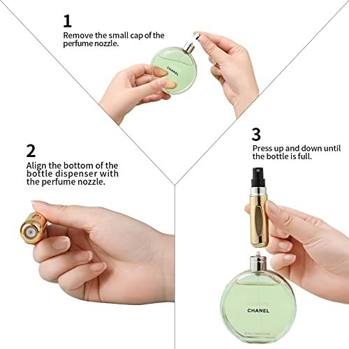 Perfume Travel Refillable Mini Perfume Travel Bottles Portable Spray Atomizer Accessories 5 sets of 5ml/0.2oz - Image 4