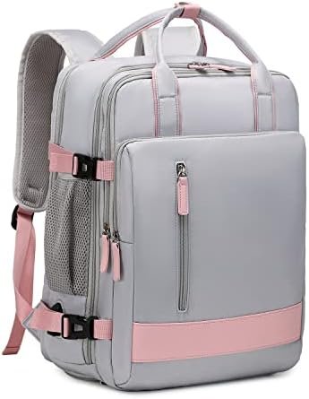 Large Travel Backpack for Women, 40L Carry On Backpack Airline Flight Approved with USB Charging Port Shoes Compartment, Personal Luggage Backpack Casual Daypack 15.6 Inch Laptop Backpack