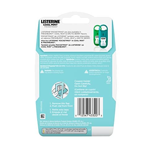 Listerine Cool Mint Pocketpaks Breath Strips Kills Bad Breath Germs, 24-Strip Pack, 3 Pack - Image 8