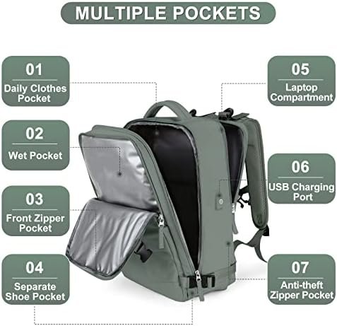 coofay Travel Backpack For Women Men Airline Approved Carry On Backpack Flight Approved Waterproof Sports Luggage Backpack Casual Daypack Small Hiking Backpack - Image 3