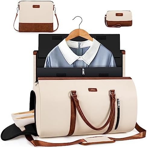 Convertible Garment Duffel Bag for Travel - Carry On Garment Bags With Toiletry Bag Large Weekender Bag for Men Women 2 in 1 Hanging Suitcase Suit Travel Duffel Overnight Bags 4pcs Set - Image 8
