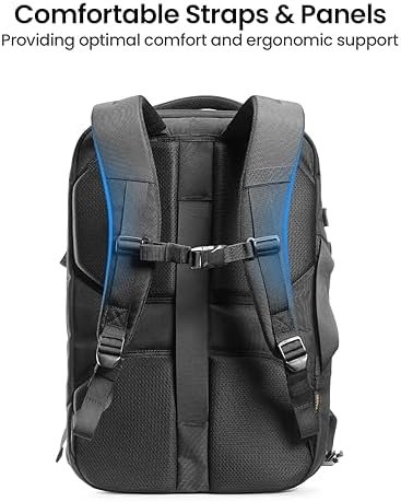 tomtoc Travel Backpack 40L, TSA Friendly Flight Approved Carry-on Luggage Hand Water-resistant Lightweight Business Rucksack, Durable Large Weekender Bag Daypack Fits 17.3 Inch Laptop - Image 6