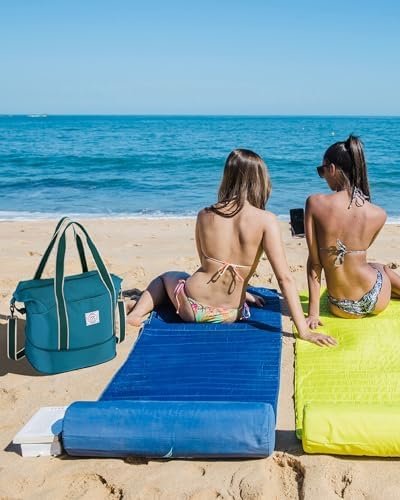 WALNEW Travel Duffel Bag, Weekender Overnight Carry On Bag for Women Men, Foldable Waterproof Gym Luggage with Metal Buckle Detachable Shoulder Strap and Wet Compartment (Peacock Blue) - Image 8