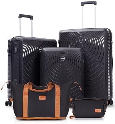 Luggage Sets 5 Piece, Suitcases with Wheels, Hardshell Suitcase Set, PP Carry on Luggage Set with TSA Lock, Travel Luggage
