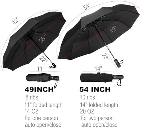 SIEPASA Windproof Travel Compact Umbrella-Automatic Umbrellas for Rain-Compact Folding Umbrella, Travel Umbrella Compact, Small Portable Windproof Umbrellas for Men Women Teenage. - Image 4