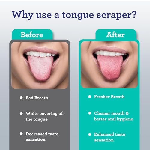 GuruNanda Stainless Steel Tongue Scraper (Pack of 2), Fight Bad Breath, Medical Grade 100% Stainless Steel Tongue Cleaner, Tongue Scraper For Adults and Kids, Great For Oral Care, Travel Friendly - Image 5