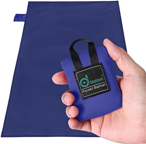 Odoland Beach Blanket Picnic Blanket, SandProof Waterproof Outdoor Pocket Blanket with Portable Bag, Foldable Lightweight Sand Free Quick Drying Beach Mat for Hiking Camping Picnics Travel Concert