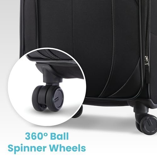 AMERICAN TOURISTER 4 KIX 2.0 Softside Expandable Luggage, Black, 20 Spinner - Image 5