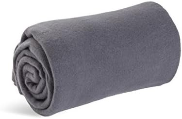 Cozy-Soft Microfleece Travel Blanket, 50x60 Inch, Lightweight, Compact, Perfect for Airplane and Car, Charcoal
