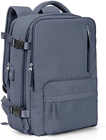 VGCUB Large Travel Backpack Bag for Women Men,Carry on Backpack,17 Inch Laptop Business Work Waterproof Backpack with Laptop Compartment,Person Item Flight Approved,Mochila de Viaje,Grey Blue