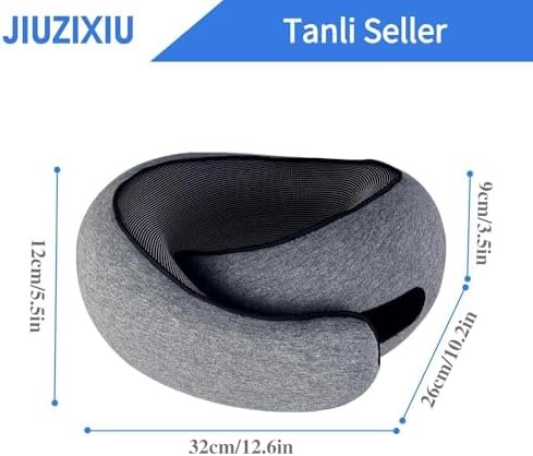 Travel Pillow,Neck Pillow,100% Pure Memory Foam,Comfortable Breathable,Stowable,360° Travel Neck Pillows for Sleeping, Car, Airport - Image 4