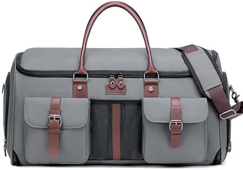 Carry on Garment Bag for Travel, Convertible Garment Duffle Bags for Men Women with Shoe Compartment - 2 in 1 Hanging Suitcase Suit Travel Bags
