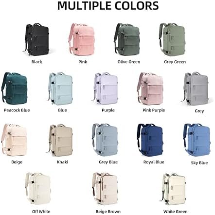coowoz Large Travel Backpack For Women Men,Carry On Backpack,Hiking Backpack Waterproof Outdoor Sports Rucksack Casual Daypack Travel Essentials(Olive Green) - Image 2