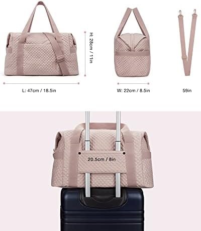 BAGSMART Large Gym Bag with Yoga Mat Buckle, Weekender Overnight Bag for Women, Travel Duffle Bag for Travel Essentials, Carry On Tote Bag Hospital Bag for Labor and Delivery - Image 6